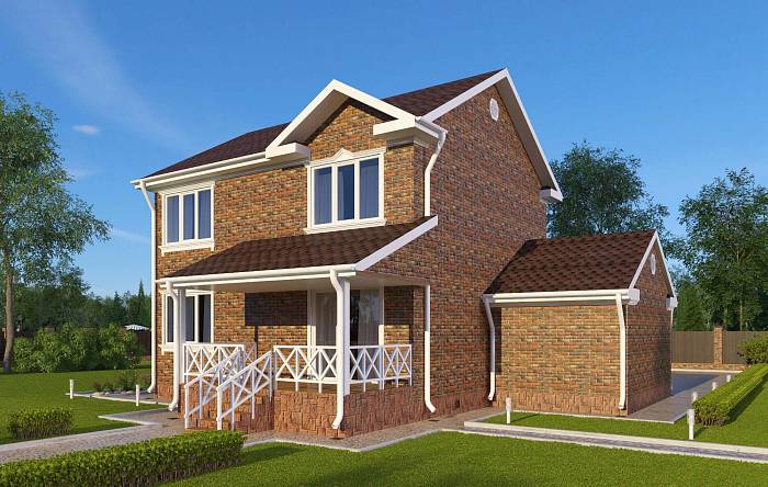 Проект каркасного дома КД-422 8×14 м