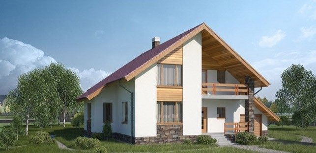 Проект дома ГБД-412 из газобетона 12×15 м